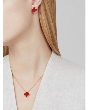 Colier Van Cleef & Arpels Alhambra Gold Red