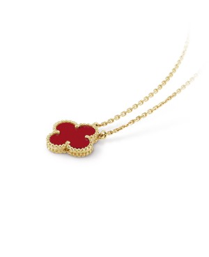 Colier Van Cleef & Arpels Alhambra Gold Red