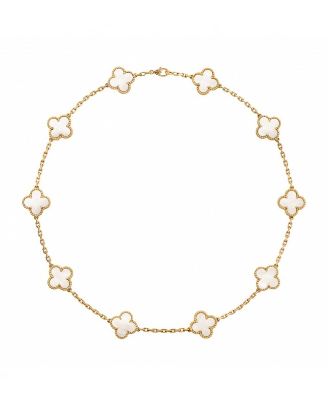 Colier Van Cleef & Arpels Alhambra 10 Motifs Gold White