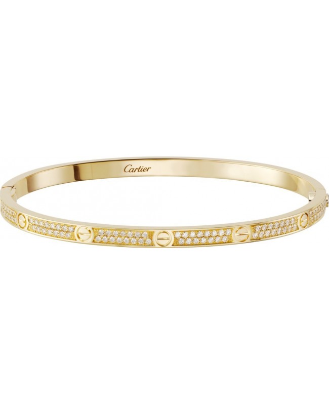 Cartier Love Bracelet - Slim Full Diamonds Gold