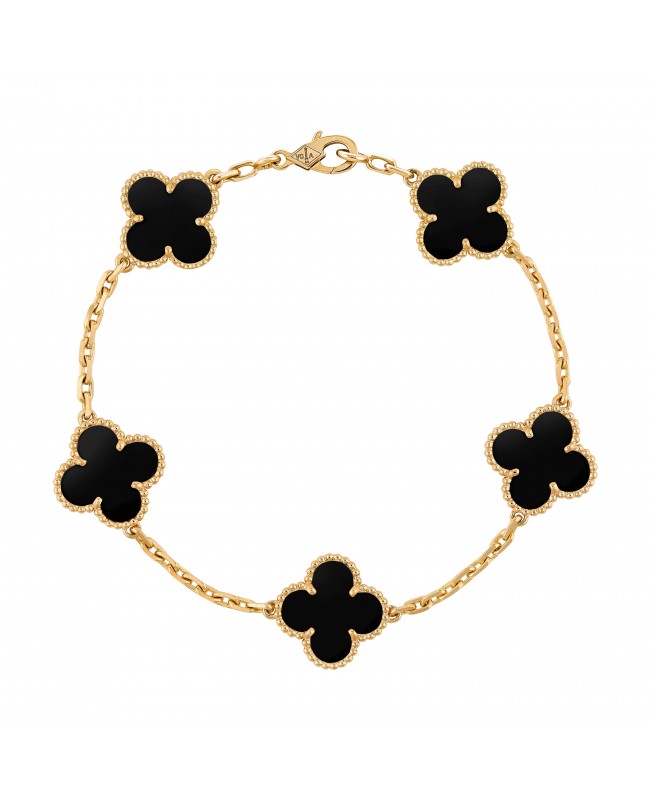 Bratara Van Cleef & Arpels Alhambra Gold Onyx