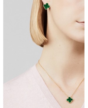 Colier Van Cleef & Arpels Alhambra Gold Green